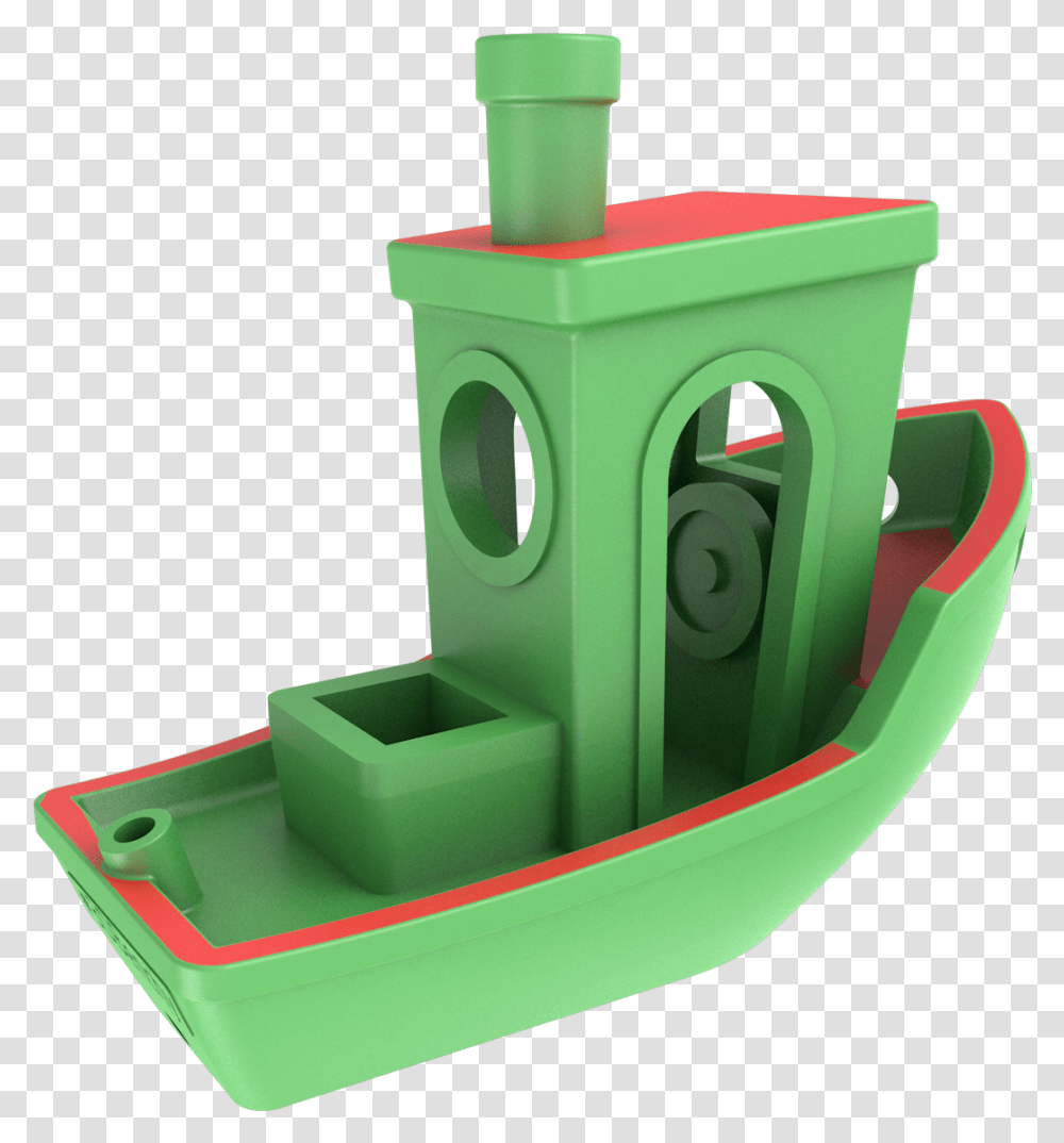 The 3d Printable Calibration Object 3d Printer Test Boat, Toy, Green, Plastic, Bottle Transparent Png