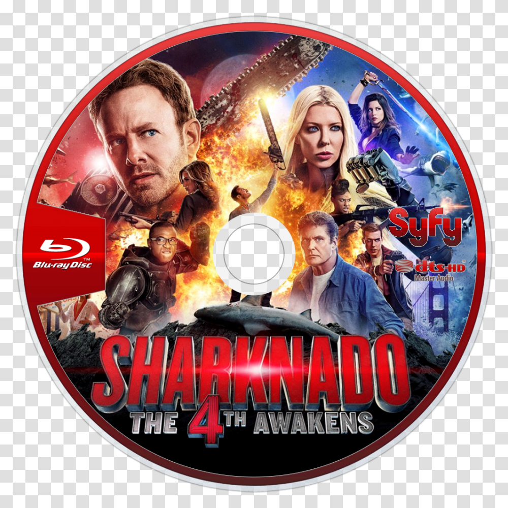 The 4th Awakens Bluray Disc Image Sharknado, Disk, Person, Human, Poster Transparent Png