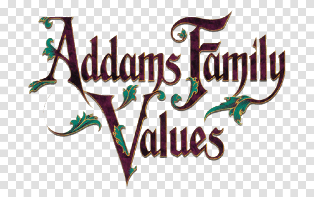 The Addams Family Logo Background Mart Addams Family, Text, Label, Alphabet, Word Transparent Png