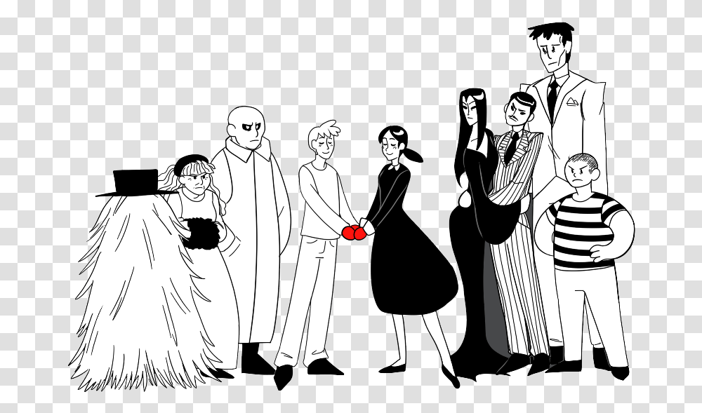 The Addams Family Musical Addams Family Drawings, Person, Performer, People, Art Transparent Png