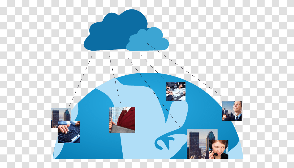 The Advantage Of Seamless Cloud Integration In Multi Buildingoffice Illustration, Flag, Person, Advertisement, Poster Transparent Png