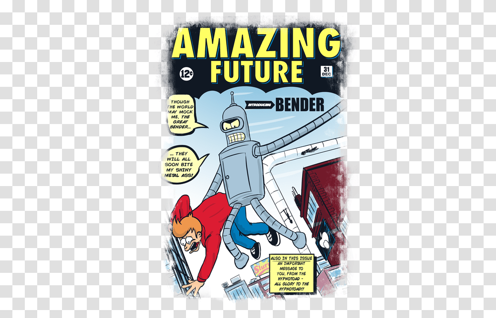 The Amazing Bender Tee Design By Sergiodoe Poster, Comics, Book, Advertisement Transparent Png