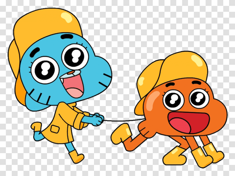 The Amazing World Of Gumball File Cute Gumball And Darwin, Clothing, Apparel, Pac Man, Hand Transparent Png