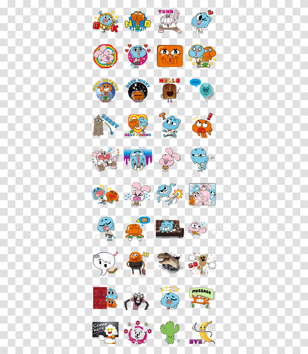 The Amazing World Of Gumball, Label, Sticker, Angry Birds Transparent Png