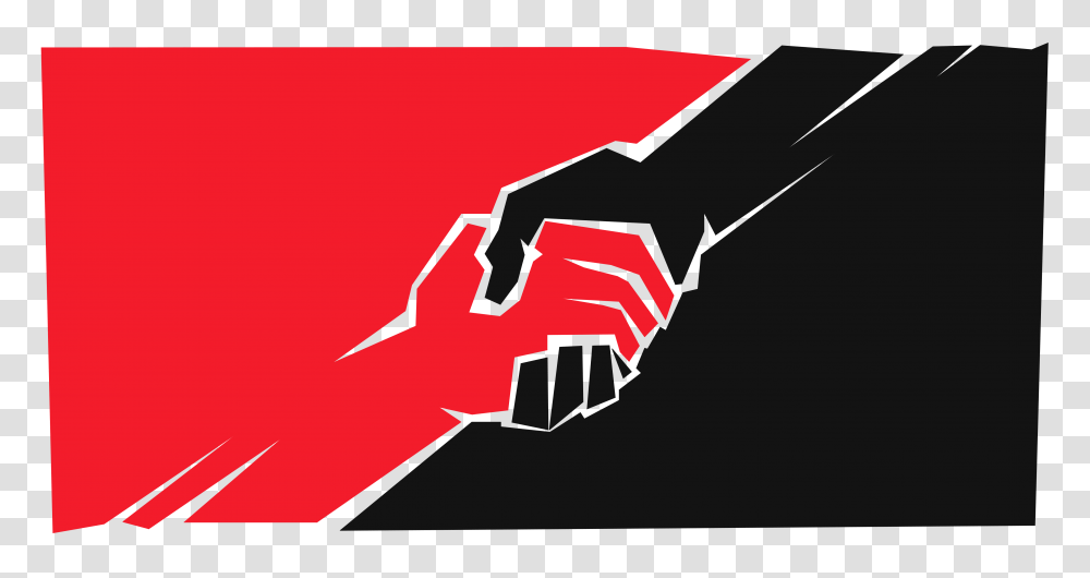 The Anarcho Communist Flag With A Bit Of A Twist Anarchocommunism, Hand, Label, Adapter Transparent Png