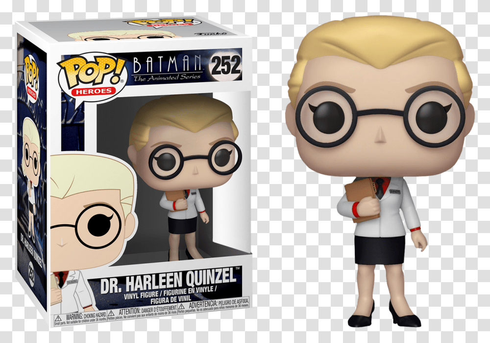 The Animated Series Dr Harleen Quinzel Pop, Poster, Advertisement, Head, Person Transparent Png