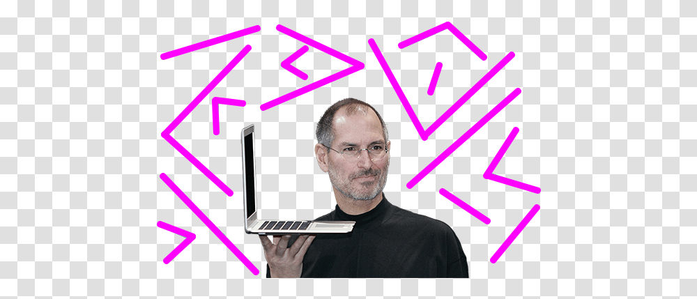 The Apple Story Is An Education A Steve Jobs Triumph Steve Jobs On White Background, Person, Text, Electronics, Face Transparent Png