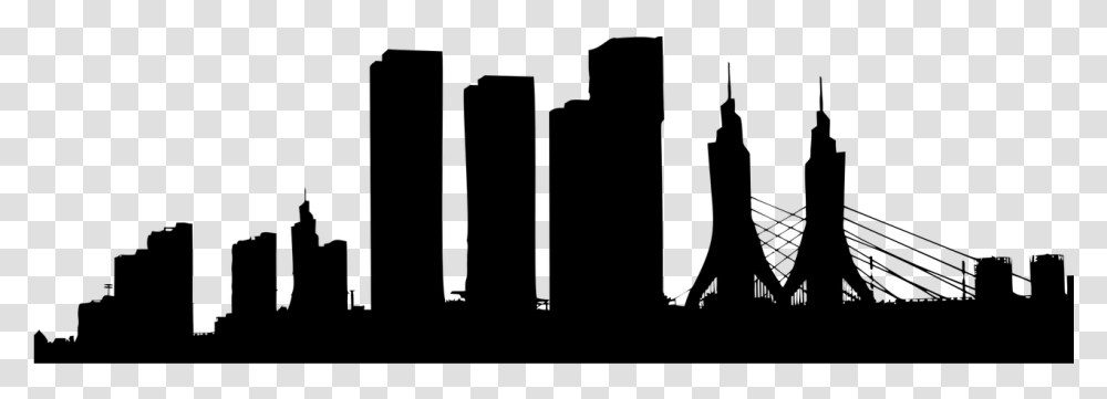 The Architecture Of The City Silhouette Skyline Skyscraper Clipart Silhouette, Gray, World Of Warcraft Transparent Png