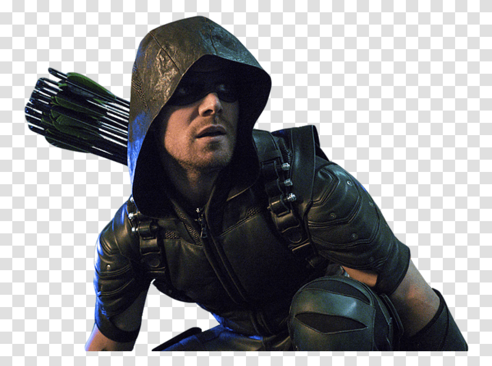 The Arrow 2 Image Oliver Queen, Clothing, Person, Hood, Sweatshirt Transparent Png