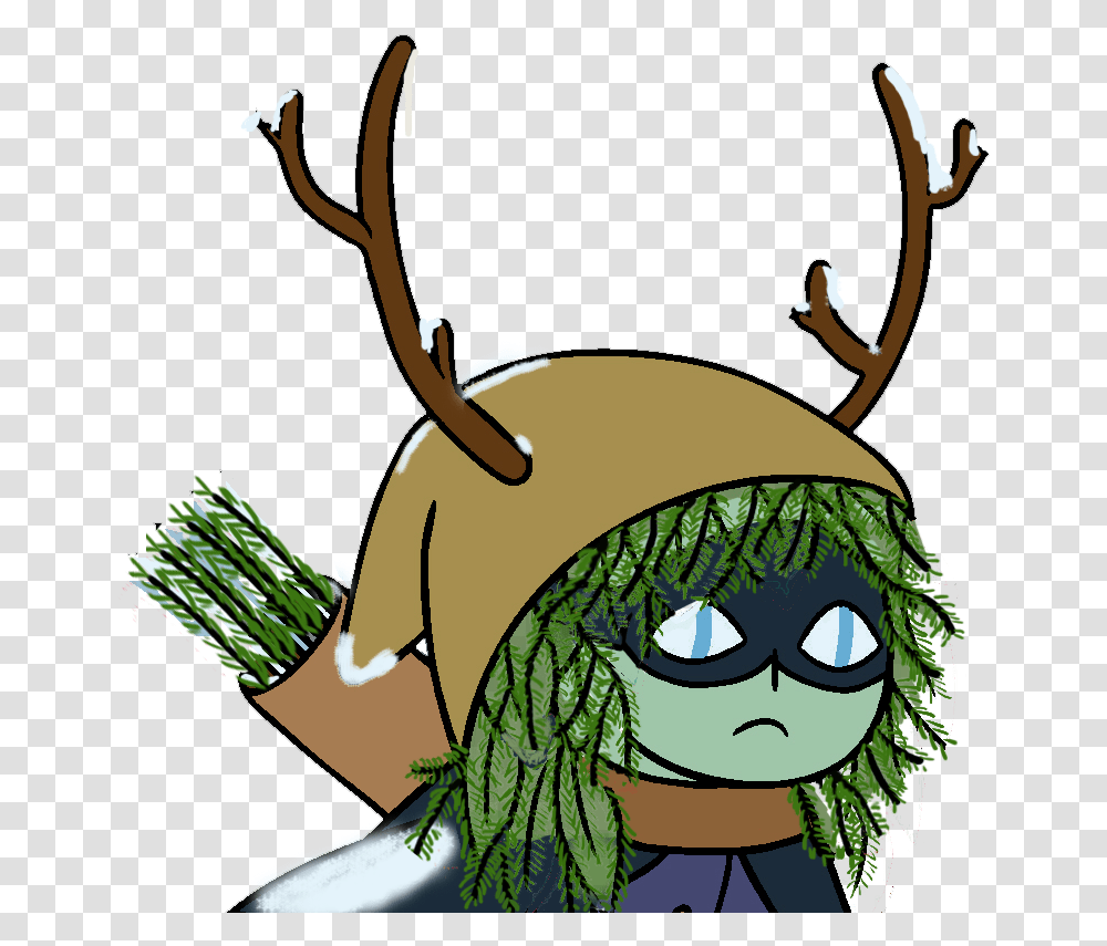 The Arrows Are Now Pine Branches Like My Hair Cartoon, Plant, Animal, Mammal Transparent Png