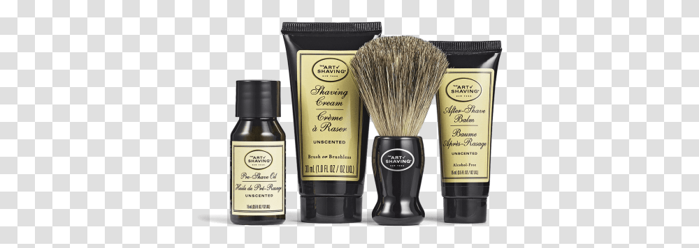 The Art Of Shaving Starter Kit For Men, Aftershave, Cosmetics, Bottle, Brush Transparent Png