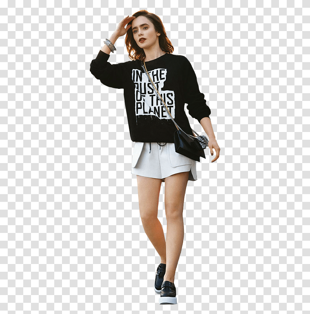 The Art Of War Graphics Outfits Lily Collins, Apparel, Skirt, Person Transparent Png