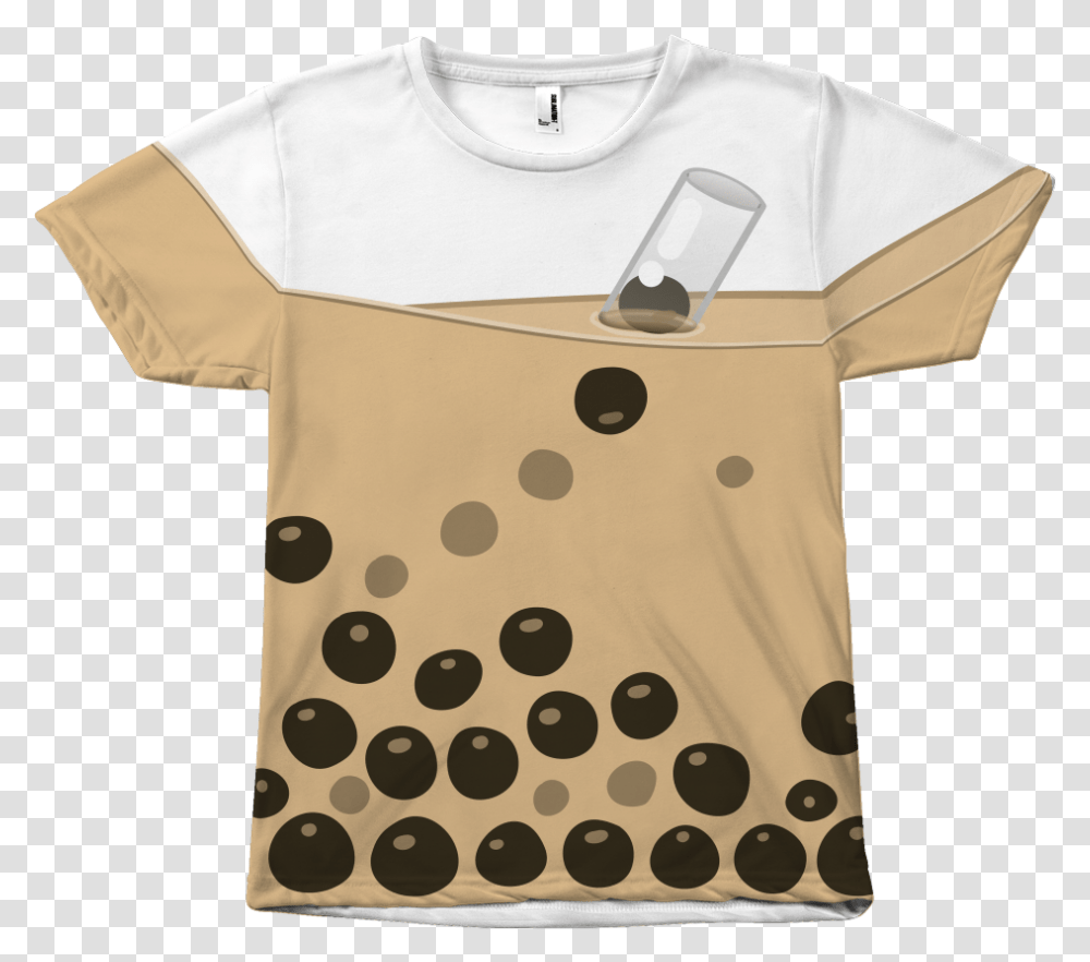 The Artistic And Creative Boba Tea Lovers Like To Contribute Bubble Tea Shirt, Apparel, Texture, T-Shirt Transparent Png