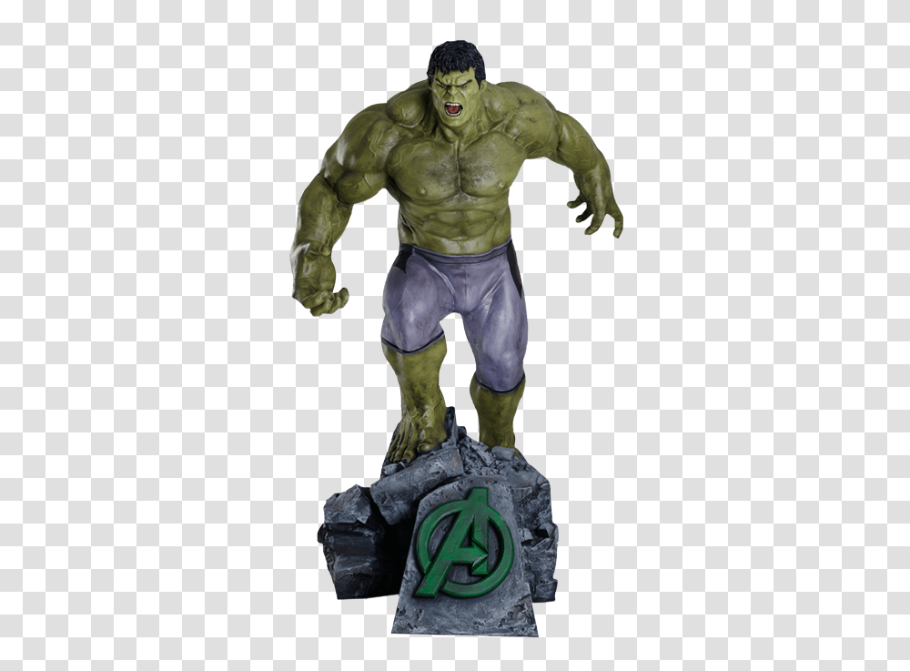 The Avengers Age Of Ultron Hulk Life Size Statue Muckle, Person, Sculpture, Rock Transparent Png