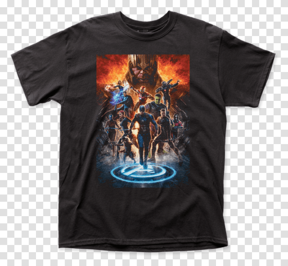 The Avengers Endgame T Shirt Poster Avengers Endgame New Poster, Clothing, Apparel, T-Shirt, Person Transparent Png