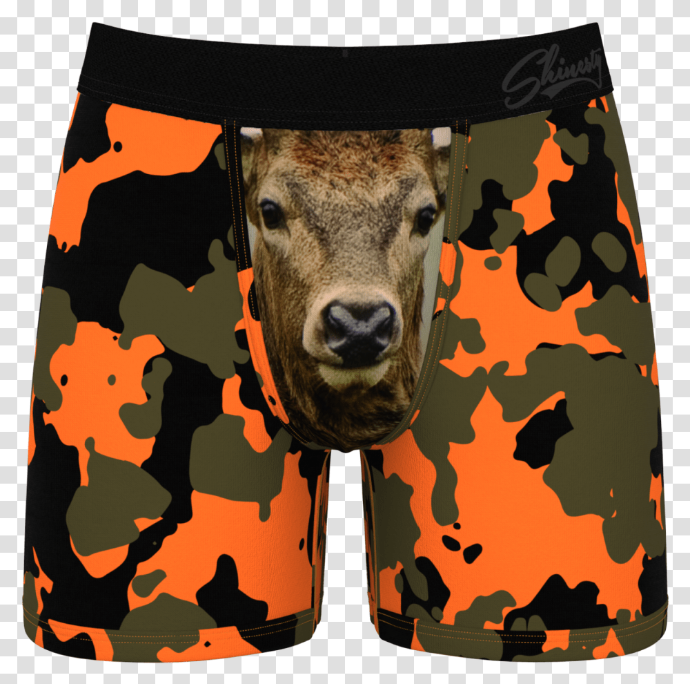 The Bambi Bunchers Orange Camo Deer Ball Hammock Boxers Bambi Bunchers, Clothing, Apparel, Military, Military Uniform Transparent Png