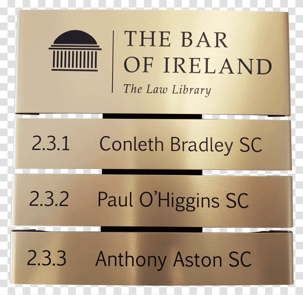 The Bar Of Ireland Door Sign Shelf, Number, Word Transparent Png