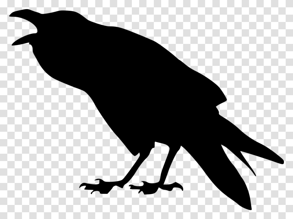 The Barking Crow Common Raven, Gray, World Of Warcraft Transparent Png