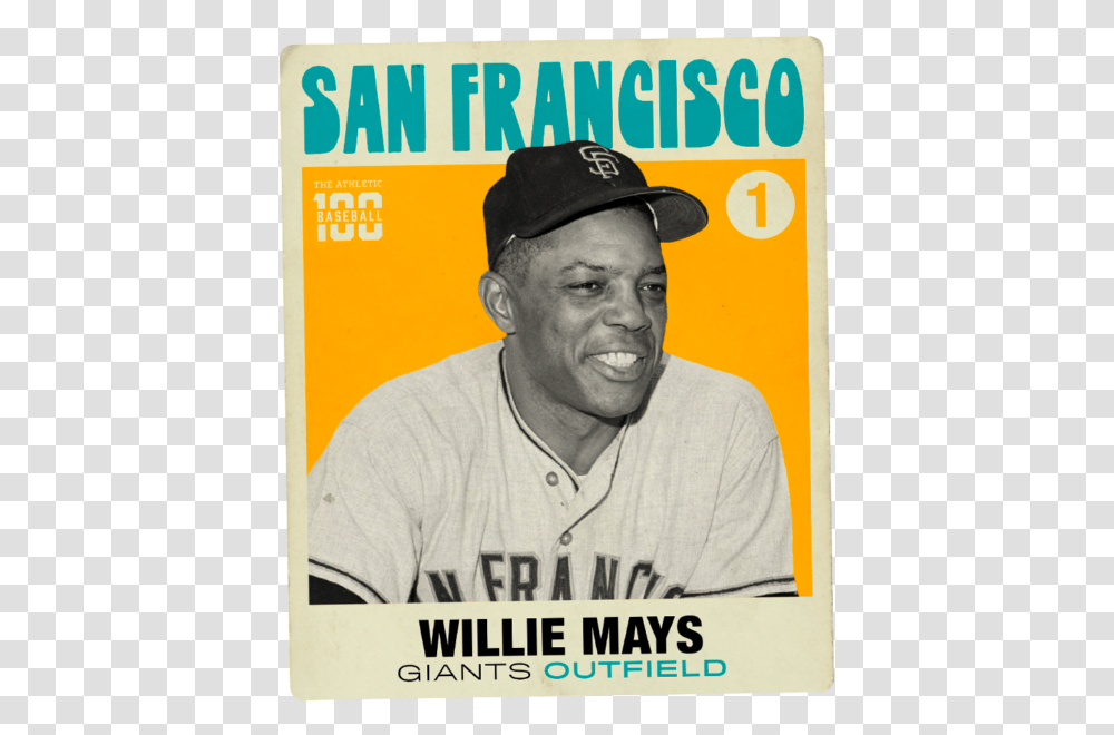 The Baseball 100 No 1 Willie Mays - Athletic For Baseball, Advertisement, Poster, Flyer, Paper Transparent Png