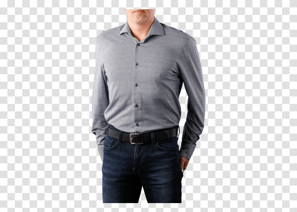 The Basics Shirt Modern Fit Hai Easy Care Glencheck Gentleman, Apparel, Person, Human Transparent Png