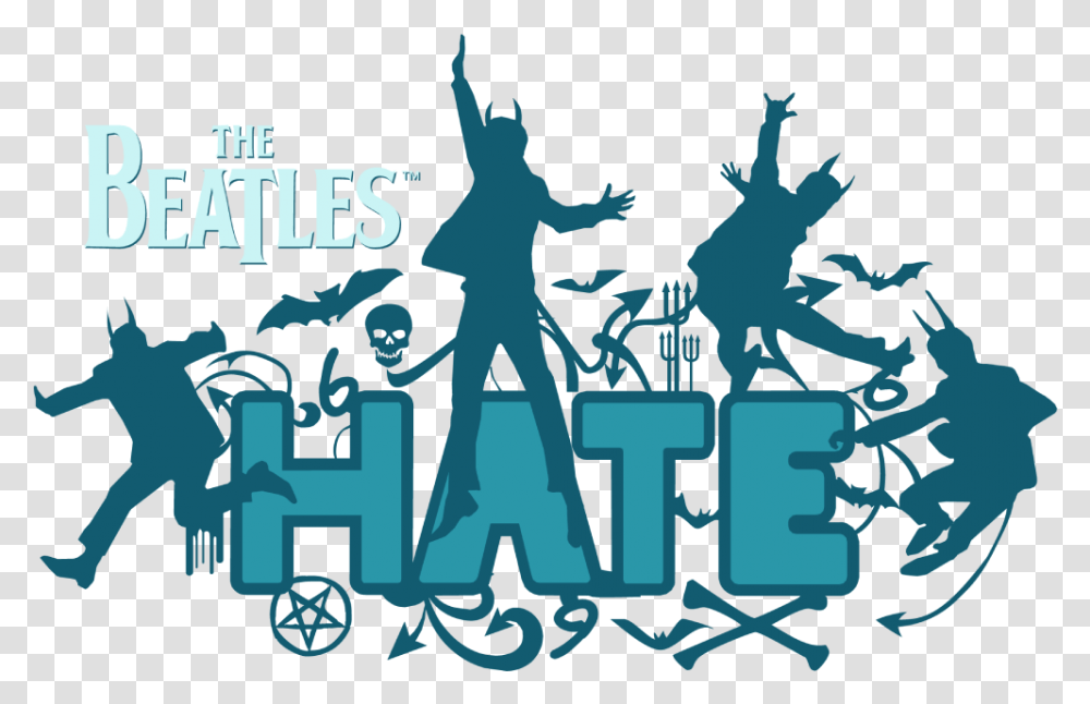 The Beatles Hate The Beatles Hate Illustration, Poster, Advertisement, Word, Text Transparent Png