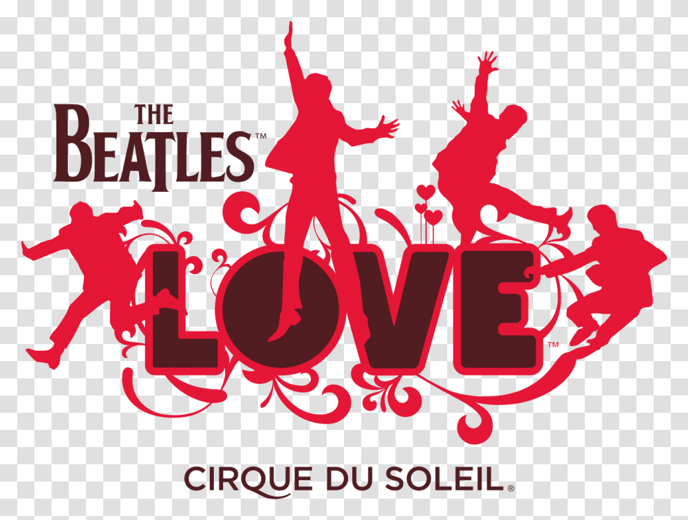 The Beatles Love Logo Cirque Du Soleil Beatles, Text, Alphabet, Poster, Advertisement Transparent Png