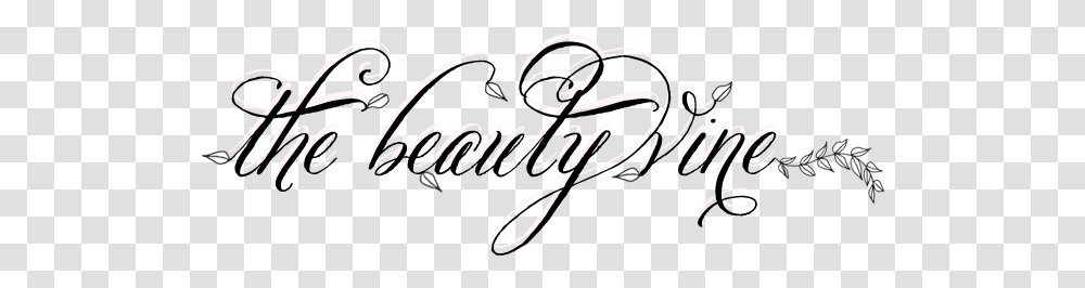 The Beauty Vine Calligraphy, Handwriting, Label, Signature Transparent Png
