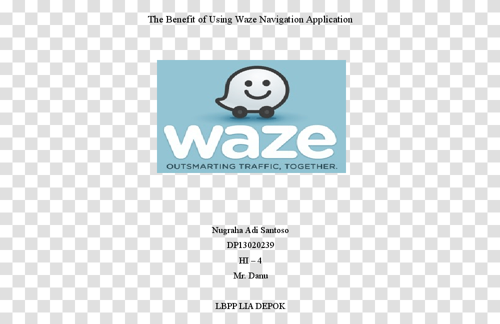 The Benefit Of Using Waze Navigation Poster, Text, Logo, Symbol, Animal Transparent Png