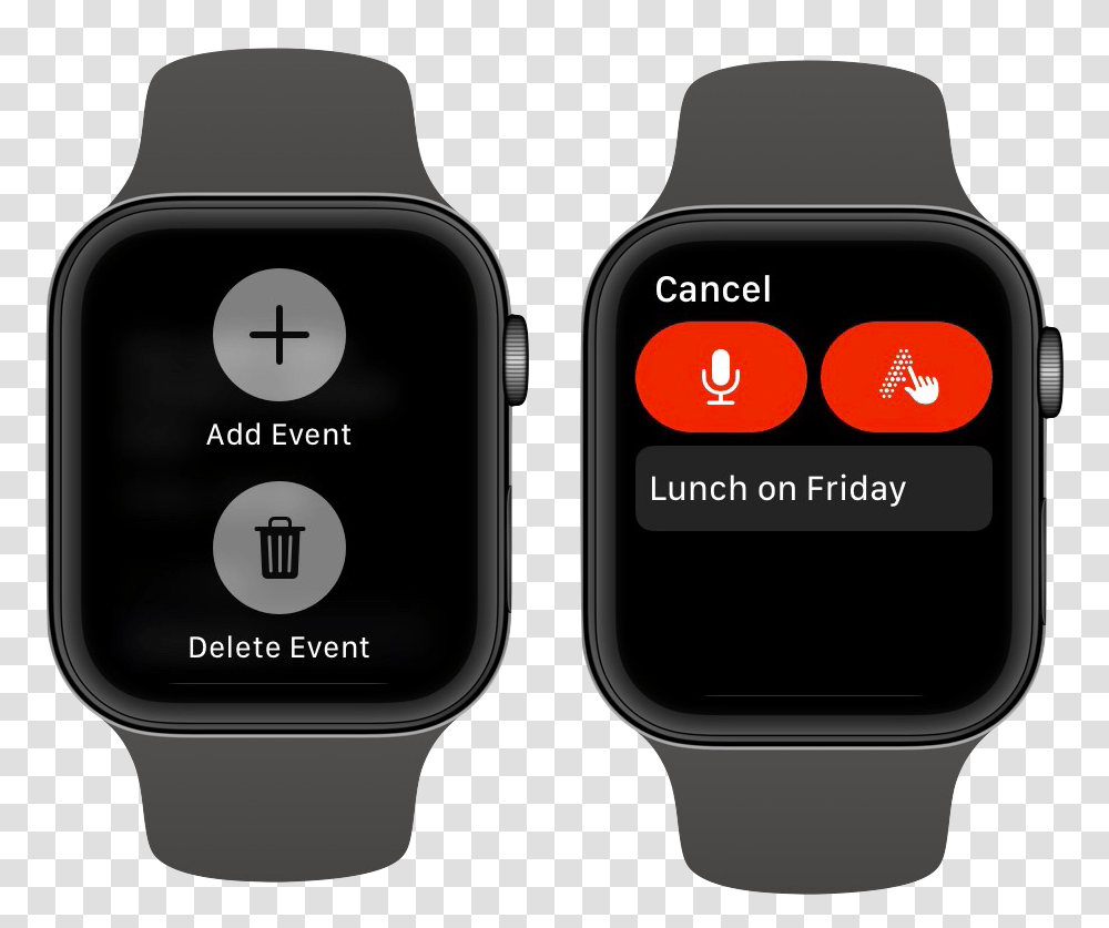 The Best Calendar App For Apple Watch - Sweet Setup Add Event Apple Watch, Wristwatch, Digital Watch Transparent Png