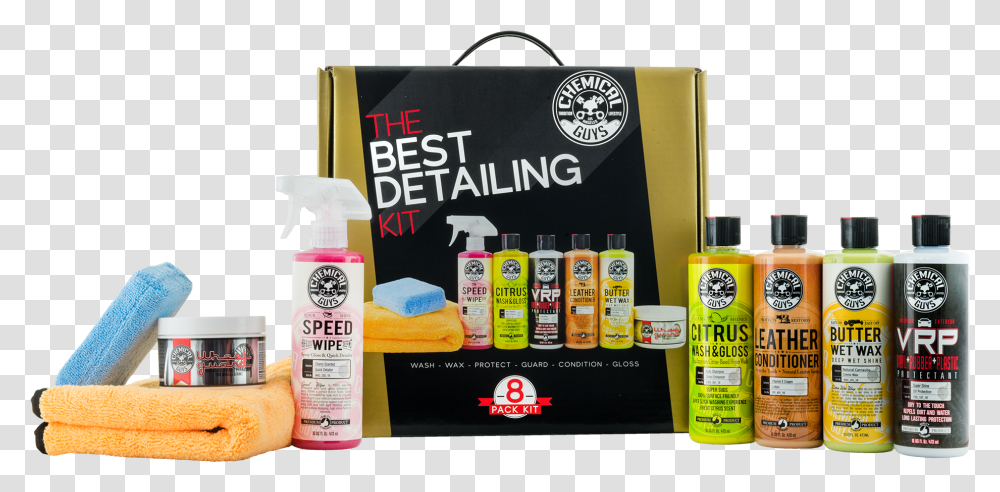 The Best Detailing Kit Chemical Guys Detailing Kit, Bottle, Cosmetics, Sunscreen, Beer Transparent Png
