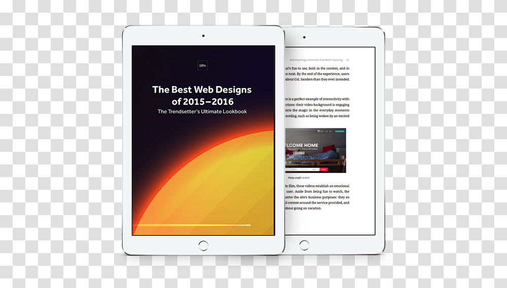 The Best Web Designs Of 2015 Ebook Design Inspiration, Computer, Electronics, Tablet Computer Transparent Png