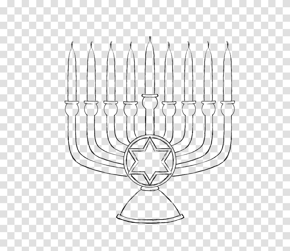 The Big Candle Of Menorah Coloring Pages Coloring, Chandelier, Lamp, Fence, Crystal Transparent Png