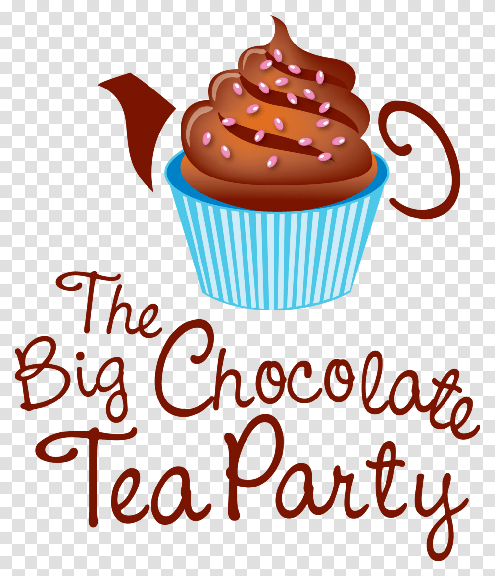 The Big Chocolate Tea Party Cupcake, Cream, Dessert, Food, Sweets Transparent Png