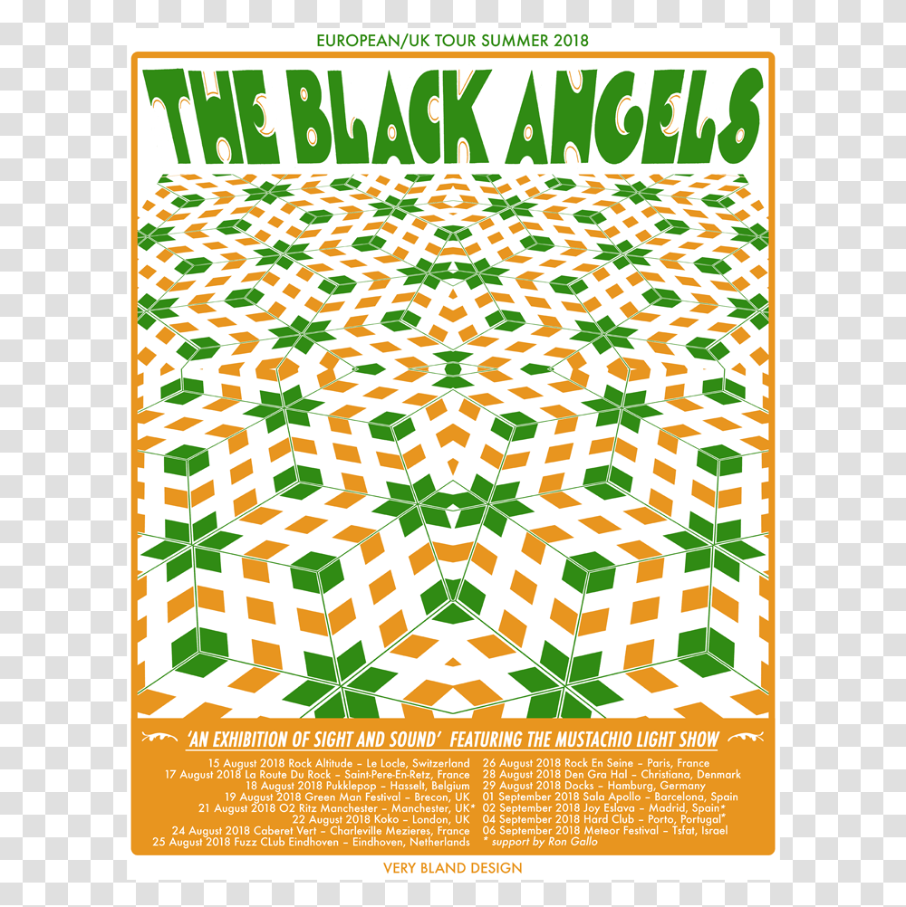 The Black Angels Black Angels 2018 Tour, Rug, Poster, Advertisement, Pattern Transparent Png