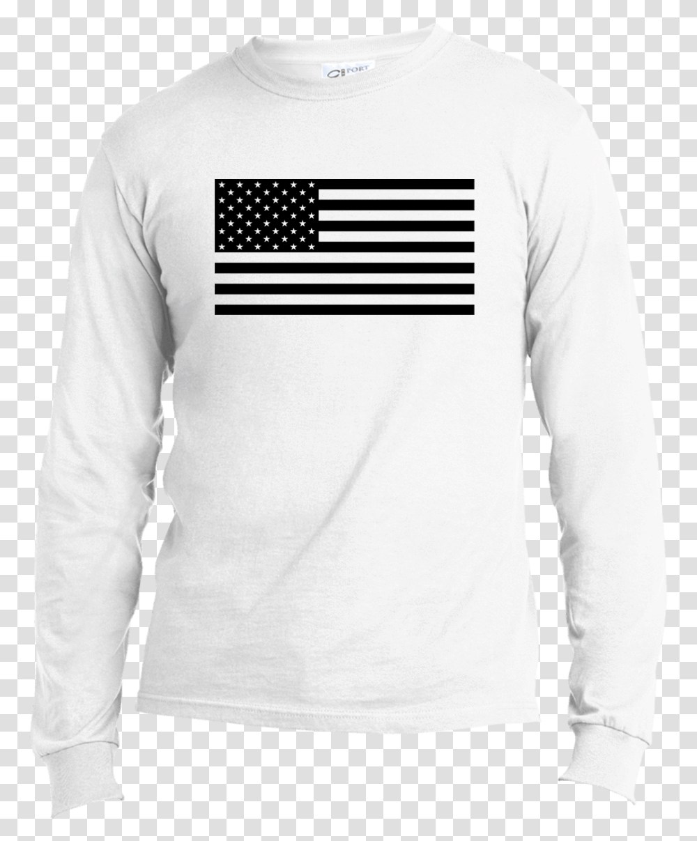 The Black Usa Flag Long SleeveClass, Apparel, Sweatshirt, Sweater Transparent Png