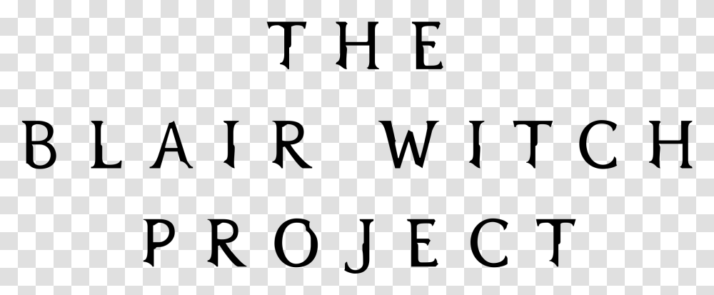 The Blair Witch Project Logo Black And White Blair Witch Project, Gray, World Of Warcraft Transparent Png