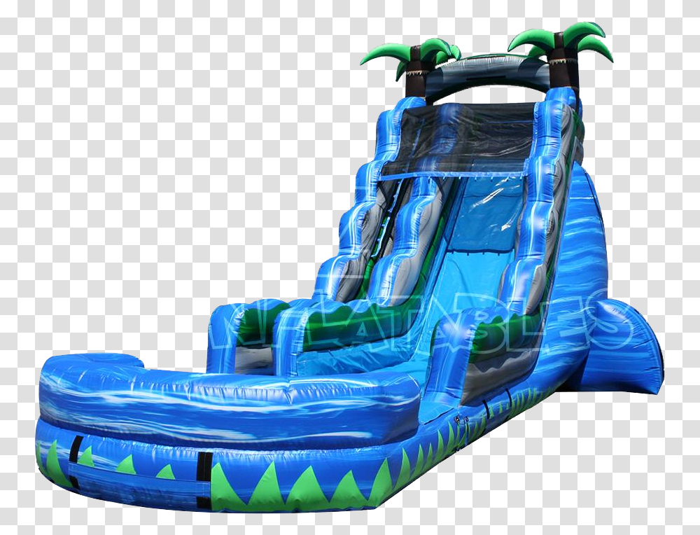 The Blue Crush Inflatable Water Slide 22 Feet Water Slide, Toy Transparent Png