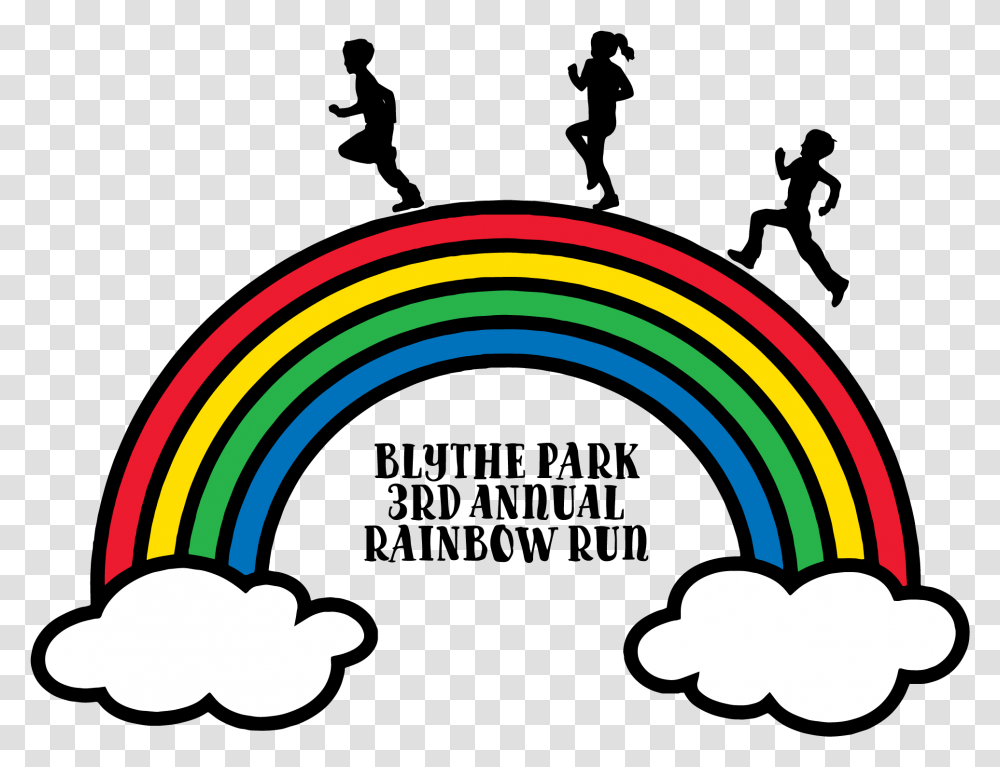 The Blythe Park Rainbow Run Is A One Of A Kind Experience Rainbow With Clouds Coloring, Nature, Outdoors Transparent Png