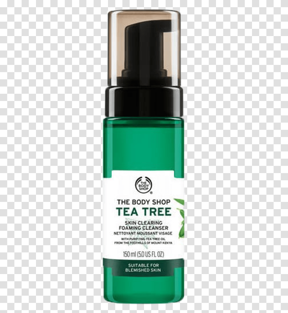 The Body Shop Tea Tree Skin Clearing Foaming Cleanser Body Shop Tea Tree Foaming Cleanser, Word, Label, Water Transparent Png