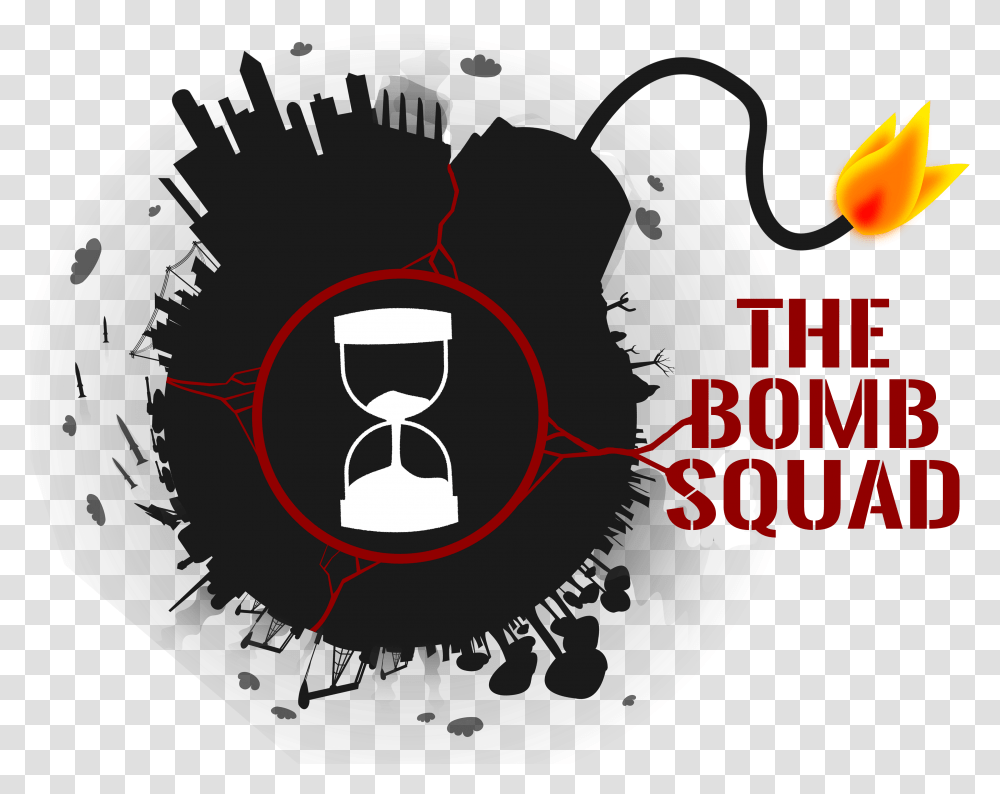 The Bomb Squad Portable Escape Game Locked Rooms Timebomb Logo, Hourglass Transparent Png