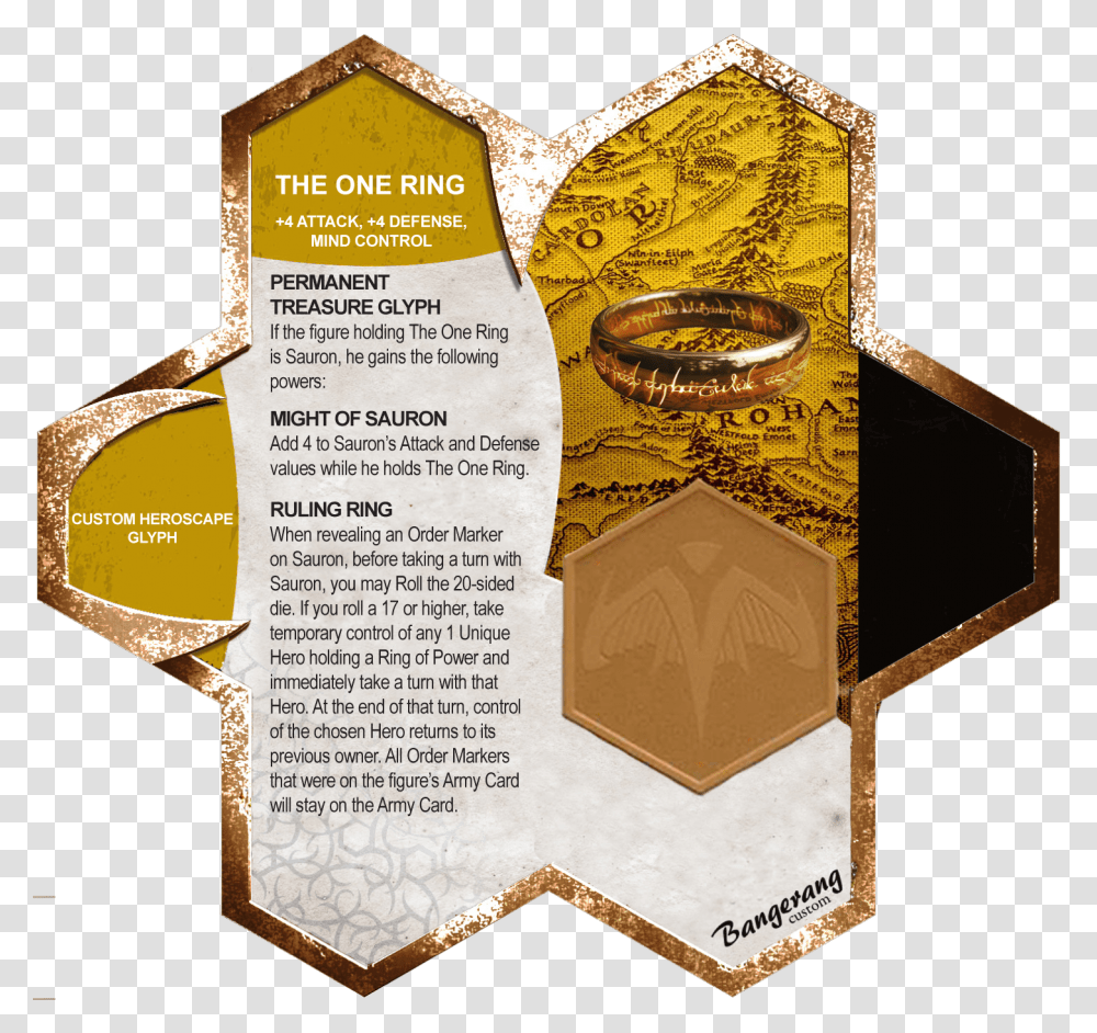 The Book Of The Glyph Of The One Ring Custom Flag Bearer Heroscape, Advertisement, Poster, Paper Transparent Png
