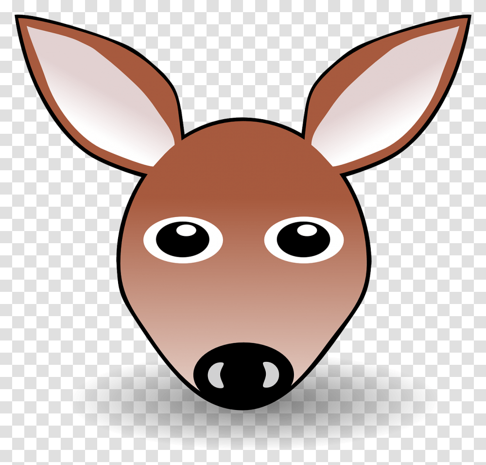 The Brown Deer Of The Funny Cartoon Face Kangaroo Head Clipart, Mammal, Animal, Aardvark, Wildlife Transparent Png