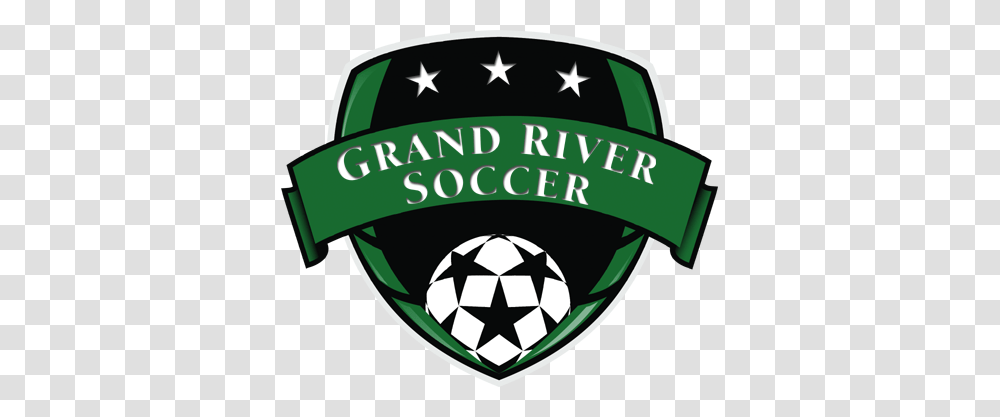 The Bullet Club V Back That Pass Up Grand River Soccer Club, Logo, Trademark, Soccer Ball Transparent Png