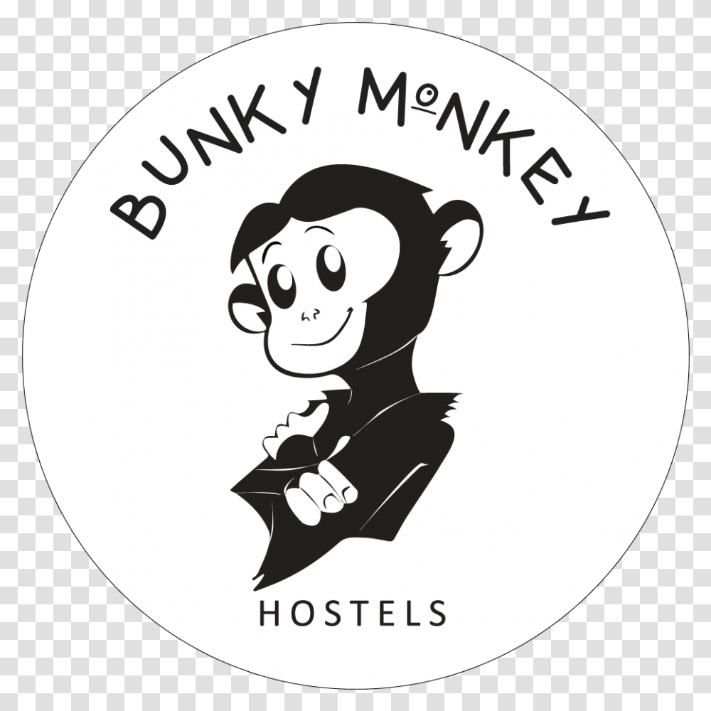 The Bunky Monkey Cartoon, Label, Text, Logo, Symbol Transparent Png