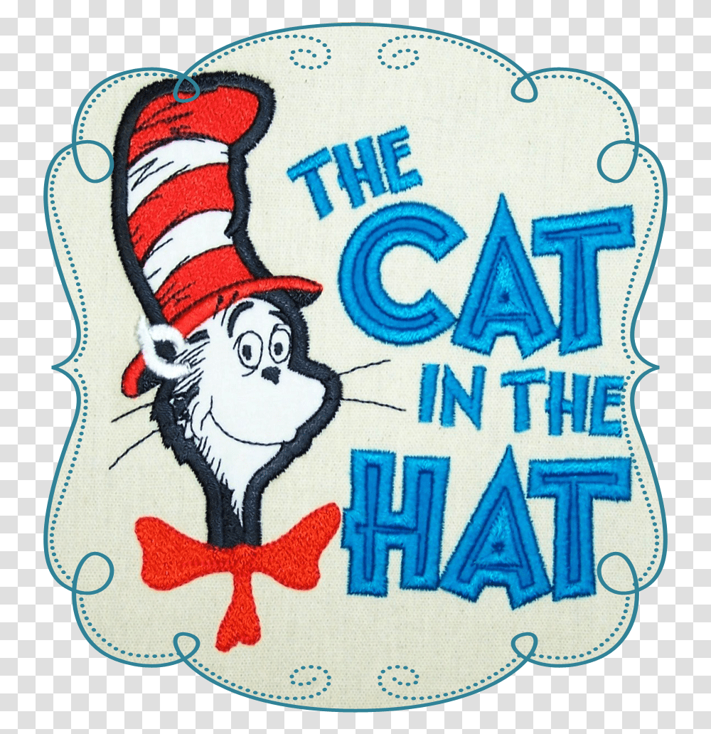 The Cat In The Hat Cat In The Hat Design, Logo, Trademark, Applique Transparent Png