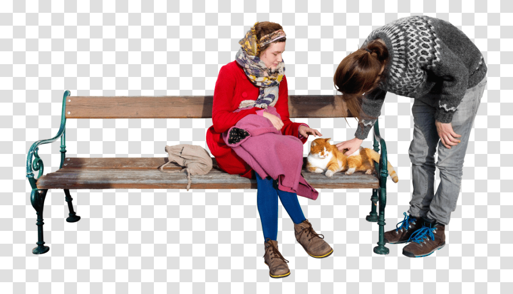 The Cat Loves P And G And The Sun Image Sitting Park Bench, Furniture, Person, Shoe Transparent Png