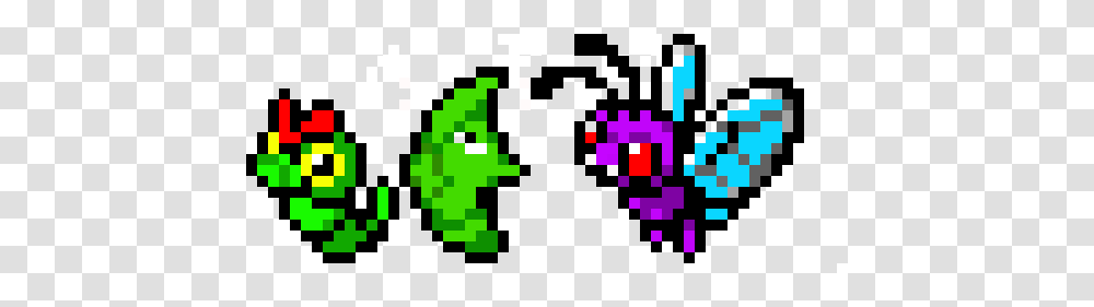 The Caterpie Line Pixel Art Maker Language, Pac Man Transparent Png