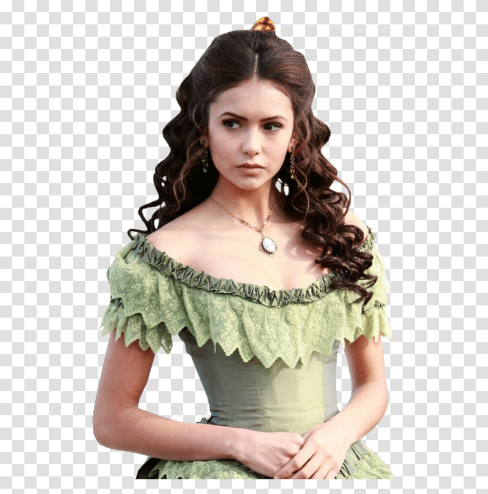 The Characters The Vampire Diaries Vampire Diaries Katherine Hair, Person, Pendant, Blouse, Clothing Transparent Png