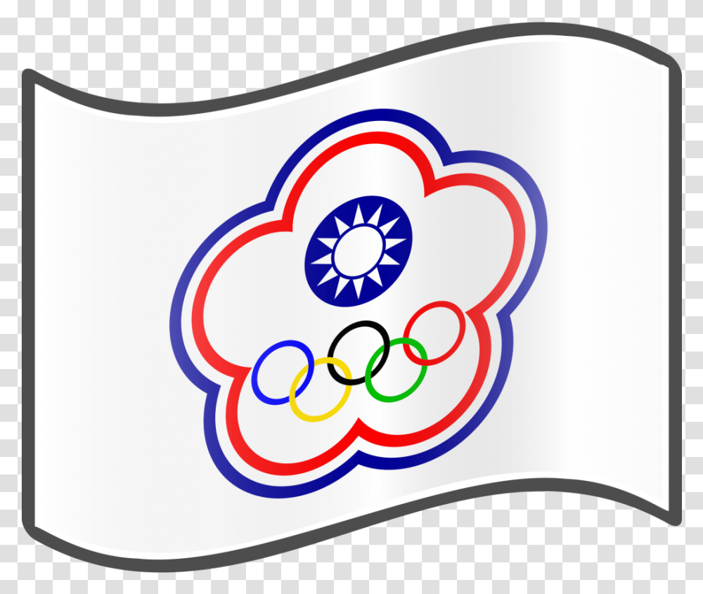 The Chinese Taipei Olympic Flag Chinese Taipei Flag, Label, Apparel Transparent Png