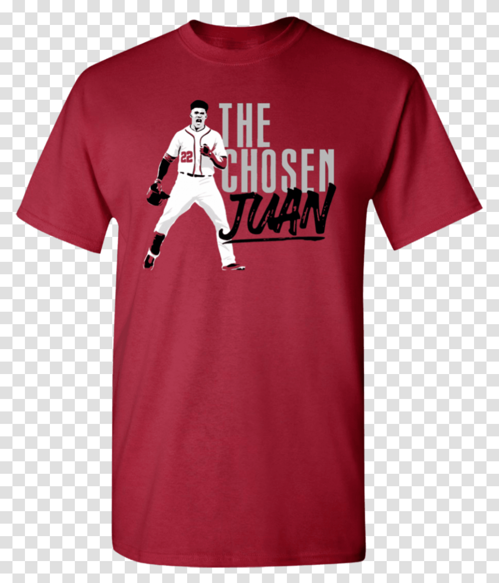 The Chosen Juan Juan Soto Washington Nationals Shirt Red Sox World Series Shirts, Apparel, Person, Human Transparent Png